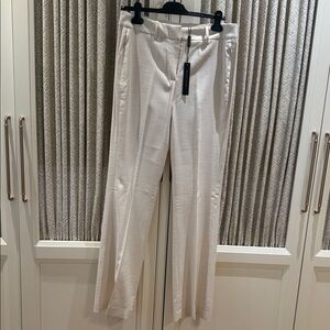 Elie Tahari Cream Textured Pants